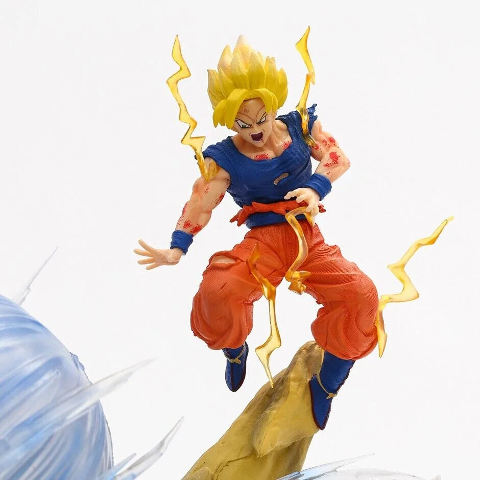 New Anime Dragon Ball Z Son Goku Vs Majin Buu Figure Gk Statue Action Toy 9"