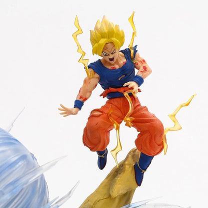 New Anime Dragon Ball Z Son Goku Vs Majin Buu Figure Gk Statue Action Toy 9"