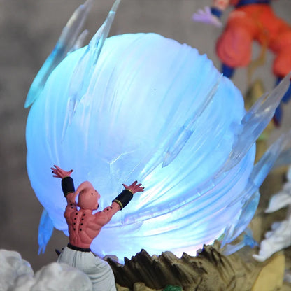 New Anime Dragon Ball Z Son Goku Vs Majin Buu Figure Gk Statue Action Toy 9"